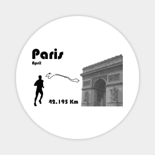 Paris marathon Magnet